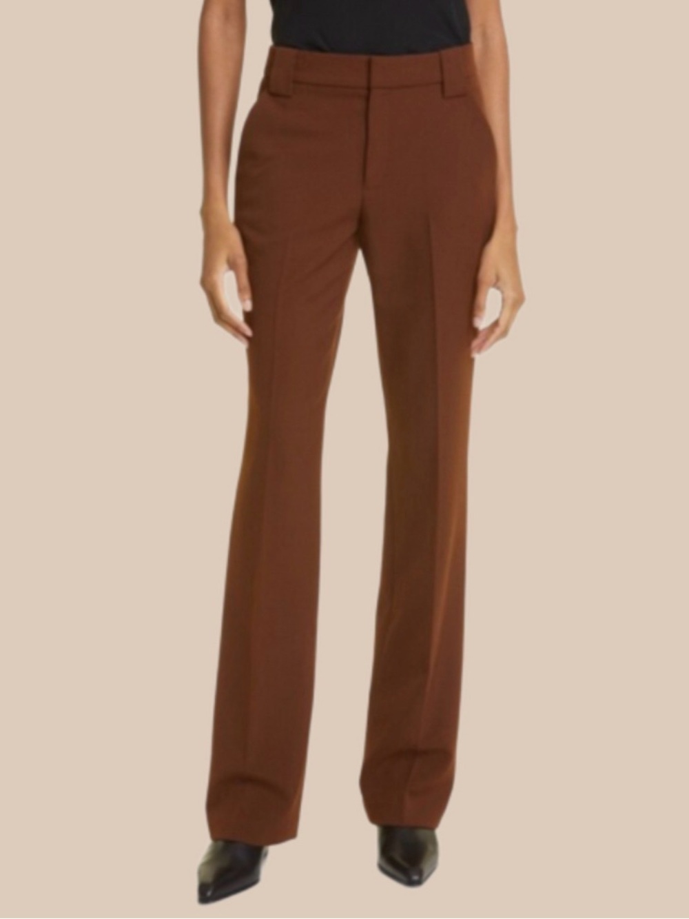 A.L.C ‘Sophie’ High Rise Flare Trousers - Sienna, Women’s 10